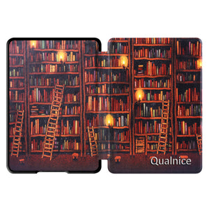 Qualnice Water-Safe Case for All-New Kindle Paperwhite (10th Generation-2018 Only), Library