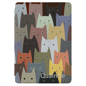 Qualnice Water-Safe Case for All-New Kindle Paperwhite (10th Generation-2018 Only), Cats